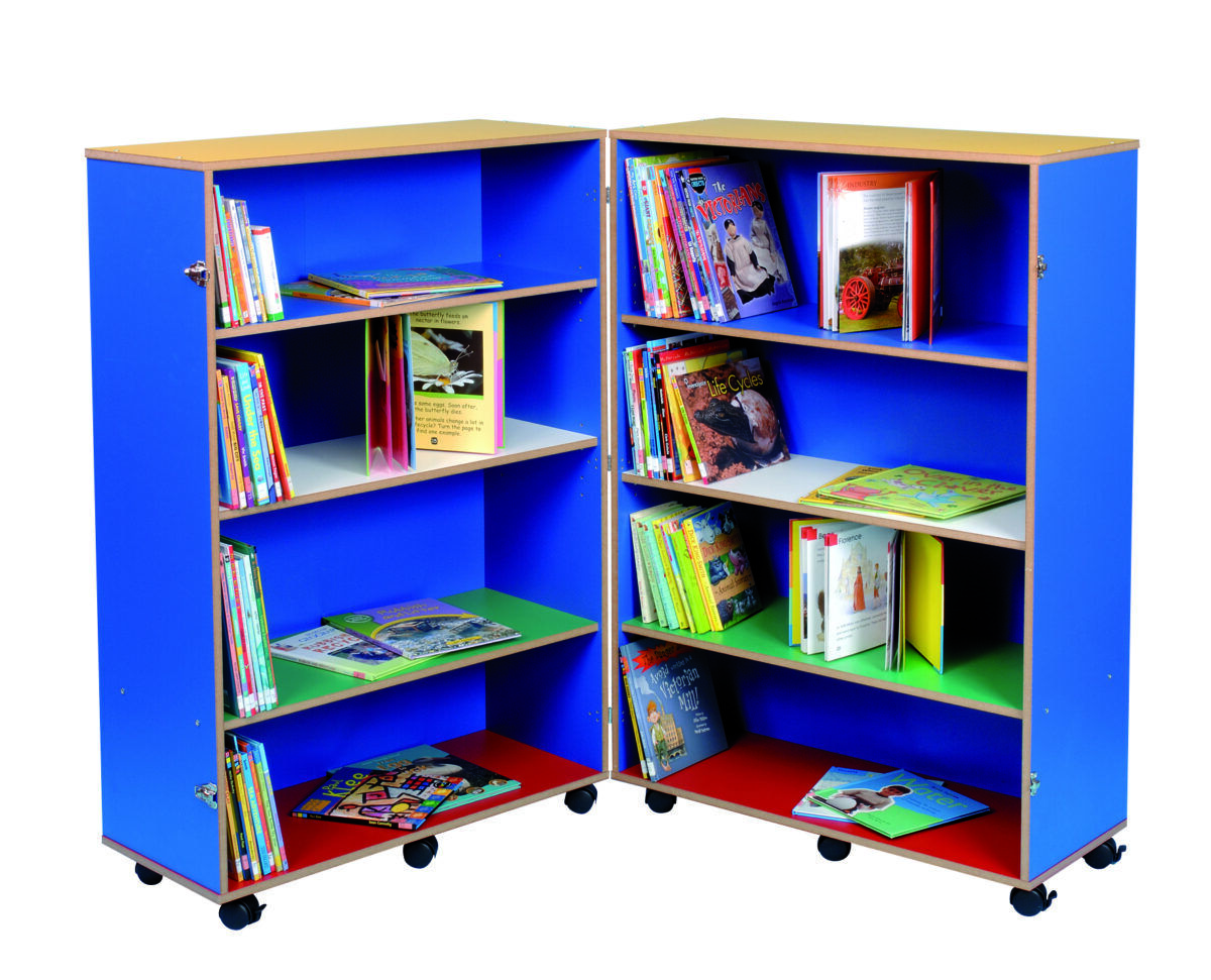 4 Shelf Bookcase Hinged Multi Twoey